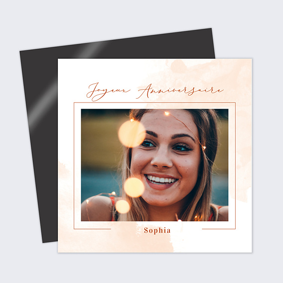 Carte anniversaire Watercolor