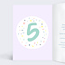 Invitation anniversaire enfant 5 ans Intérieur Gauche