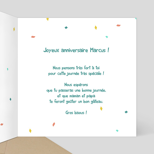 Carte Anniversaire Rébus Âne Intérieur Droit