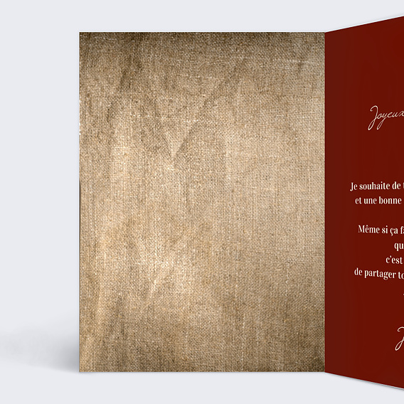 Carte anniversaire Anniversaire Millésimé Intérieur Gauche