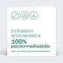 Invitation anniversaire Modèle 100% Personnalisable