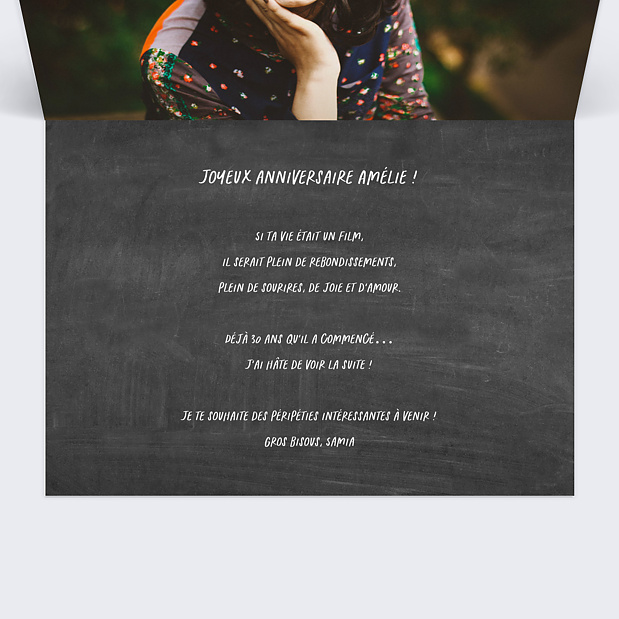 Carte Anniversaire Cinéma Intérieur Droit