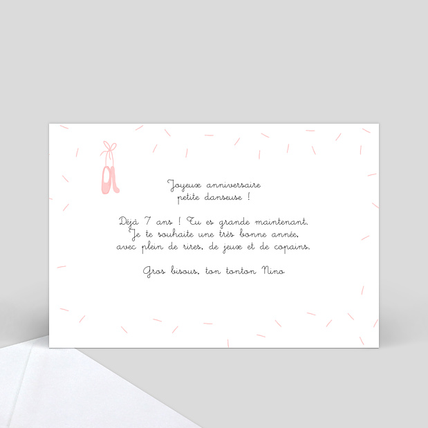 Carte Anniversaire Danseuse Popcarte