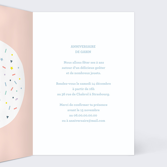 Invitation Anniversaire Enfant 2 ans