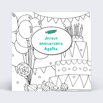 Anniversaire Enfant Coloriage Gteau