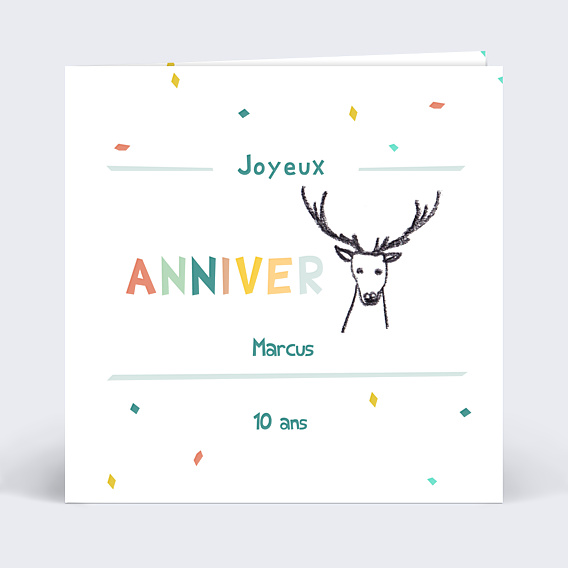 Anniversaire Enfant Rébus Cerf