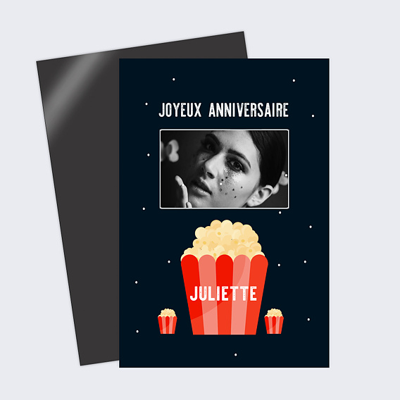 Carte anniversaire Thème Cinéma