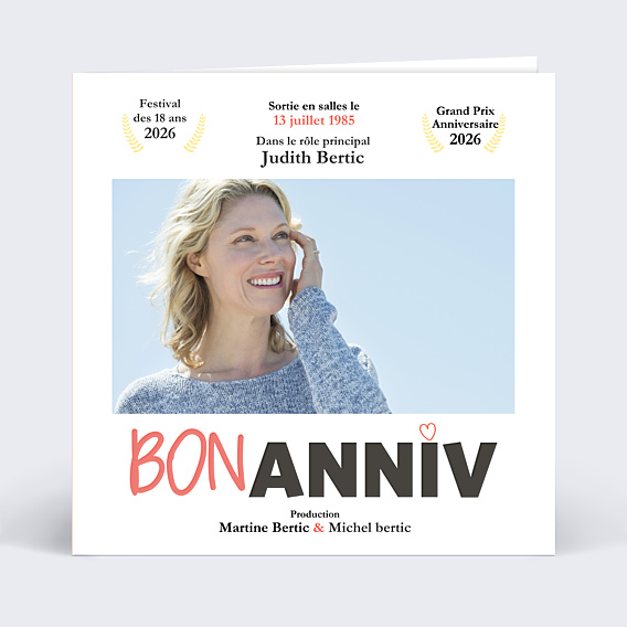 Carte anniversaire Film d'Anniversaire