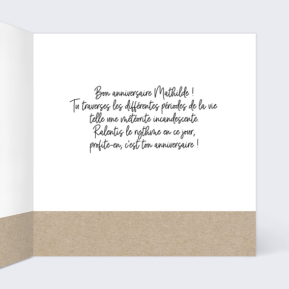 Carte anniversaire Photomaton Intérieur Droit