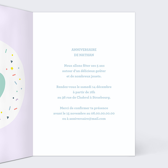 Invitation Anniversaire Enfant 5 ans