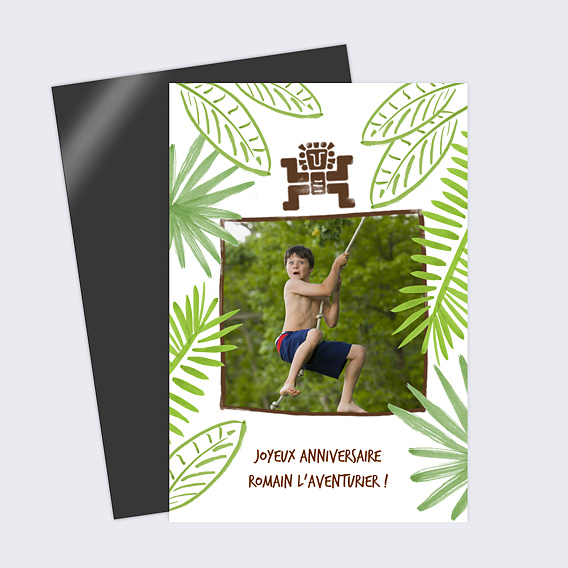 Carte anniversaire enfant Aventure