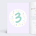 Carte anniversaire enfant Ballons 3 ans Intérieur Gauche