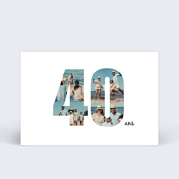 Invitation Anniversaire Virtuelle 40 ans