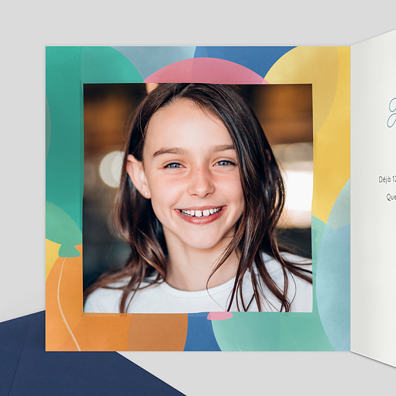 Carte anniversaire enfant Balloons Intérieur Gauche