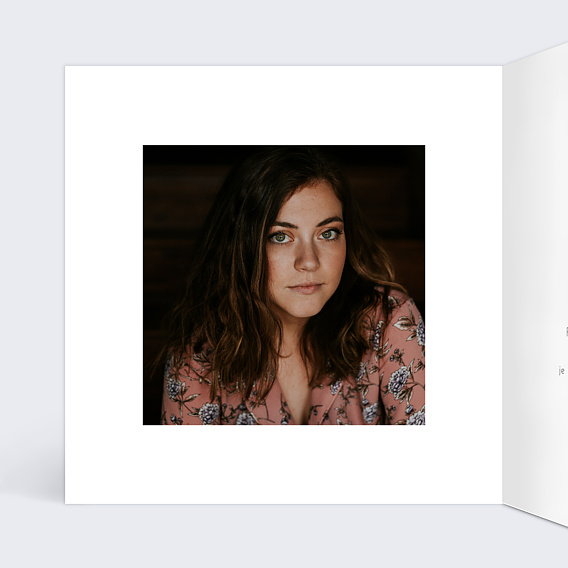 Carte anniversaire Cœur Fleuri Intérieur Gauche