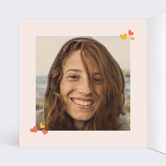 Carte anniversaire Jolis Coeurs Intérieur Gauche