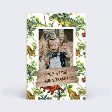 Carte Anniversaire enfant Jurassic