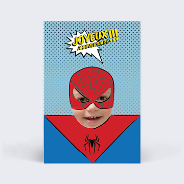 Carte Anniversaire enfant Spider Anniversaire