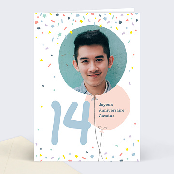 Carte Anniversaire 14 Ans Popcarte