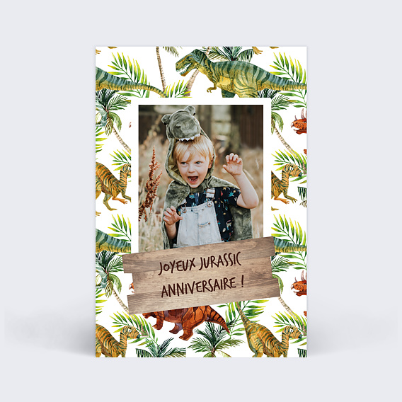 Carte anniversaire enfant Jurassic