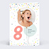 Carte anniversaire enfant Ballons 8 ans