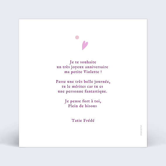 Anniversaire Enfant Violette