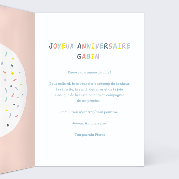 Carte Anniversaire 2 ans Intérieur Droit