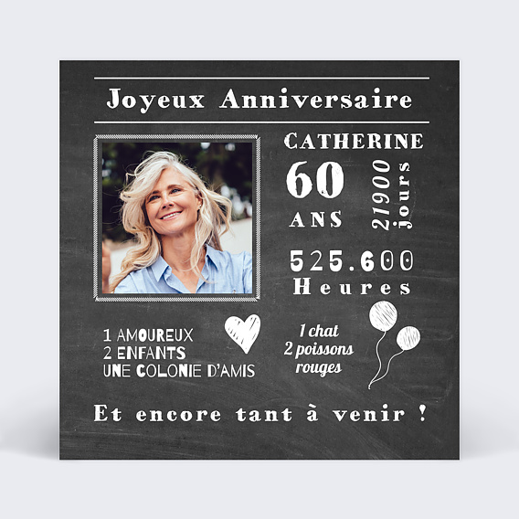 Carte anniversaire adulte Gâteau d'Anniversaire