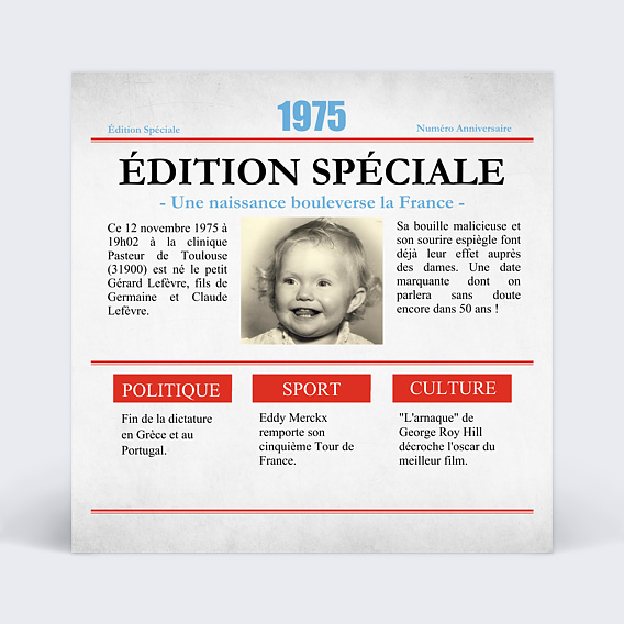 Invitation anniversaire Rétrospective