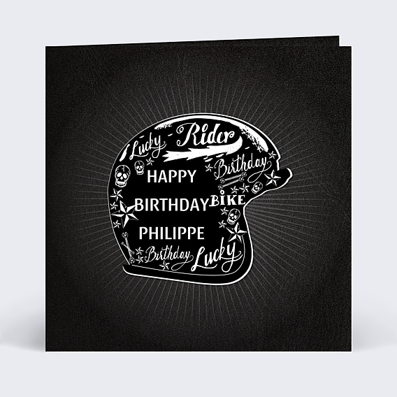Carte anniversaire Moto