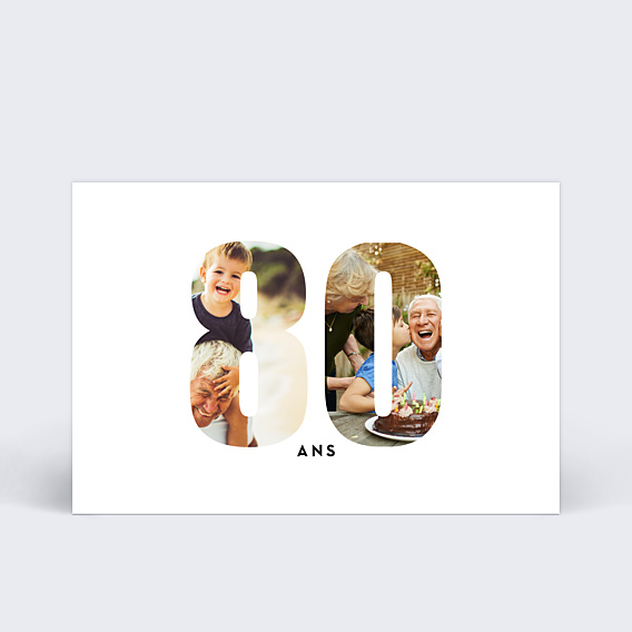 Invitation Anniversaire Adulte 80 ans