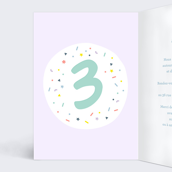 Invitation Anniversaire Enfant 3 ans