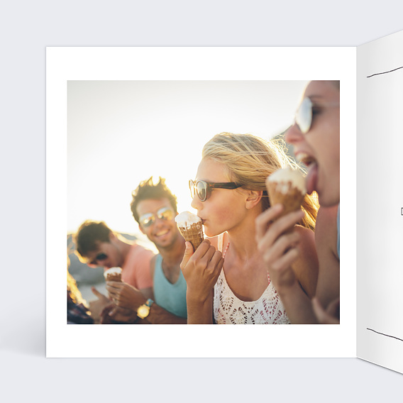 Carte anniversaire Trait de Crayon Intérieur Gauche