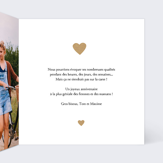 Carte Anniversaire Déclaration d'Amour Intérieur Droit