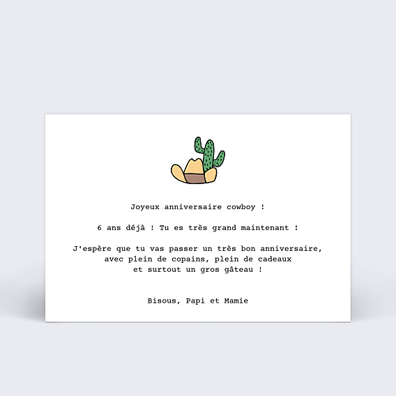 Anniversaire Enfant Cowboy