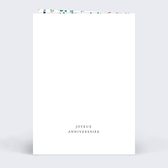 Carte anniversaire Ballons Verso