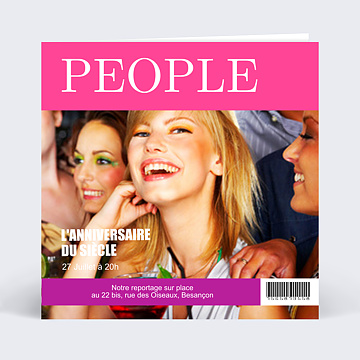 Invitation Anniversaire Virtuelle Magazine People