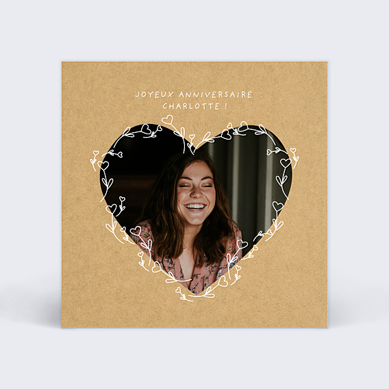 Anniversaire Adulte Cœur Fleuri