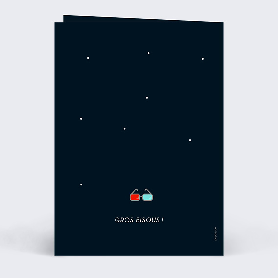 Carte anniversaire Thème Cinéma Verso