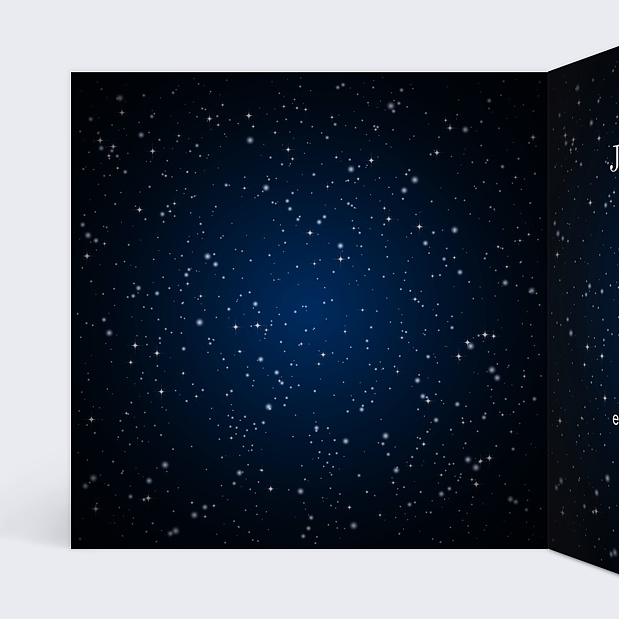 Carte Anniversaire Galaxie Intérieur Gauche