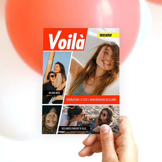 Carte anniversaire Voilà Magazine Après 4