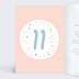 Invitation anniversaire enfant 11 ans Intérieur Gauche