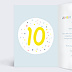 Carte anniversaire enfant Ballons 10 ans Intérieur Gauche
