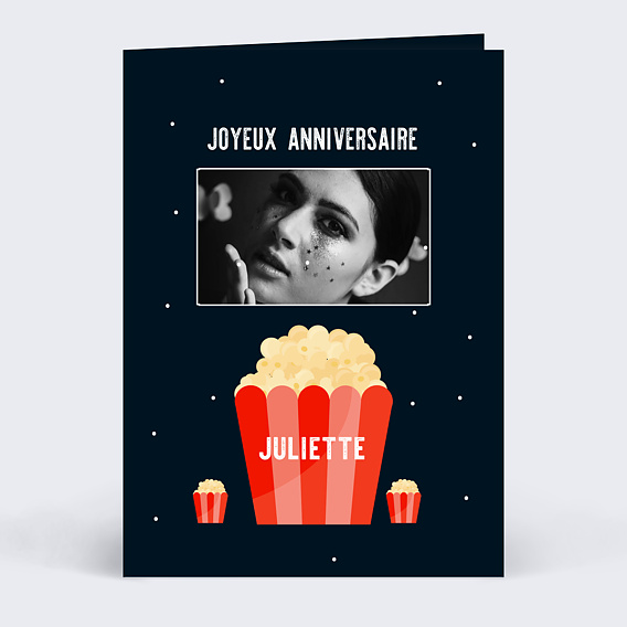 Carte anniversaire Thème Cinéma