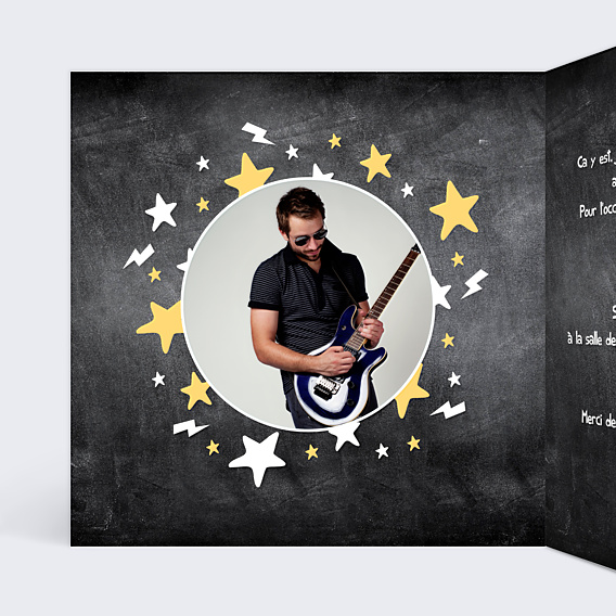 Invitation Anniversaire Adulte Rock