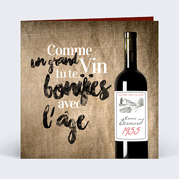 Invitation Anniversaire Millesime Popcarte
