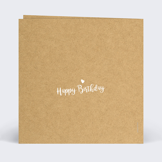Carte anniversaire Joli Kraft Verso