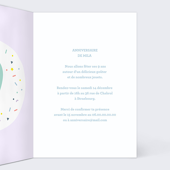 Invitation Anniversaire Enfant 9 ans