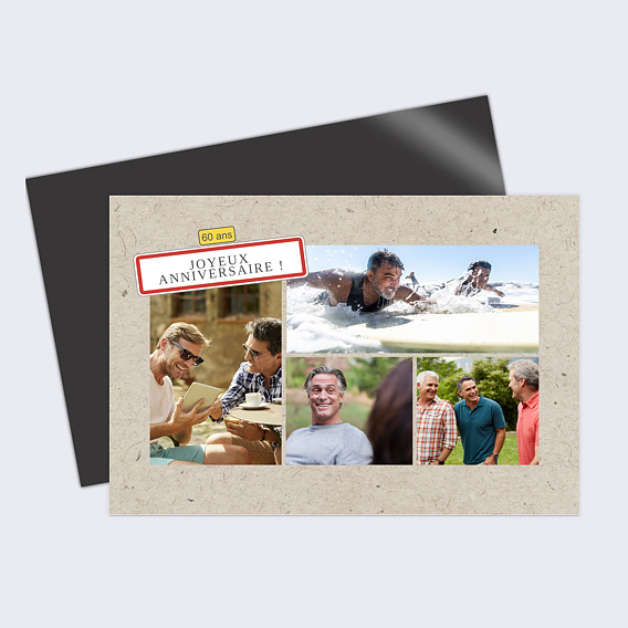 Carte anniversaire Panneau 