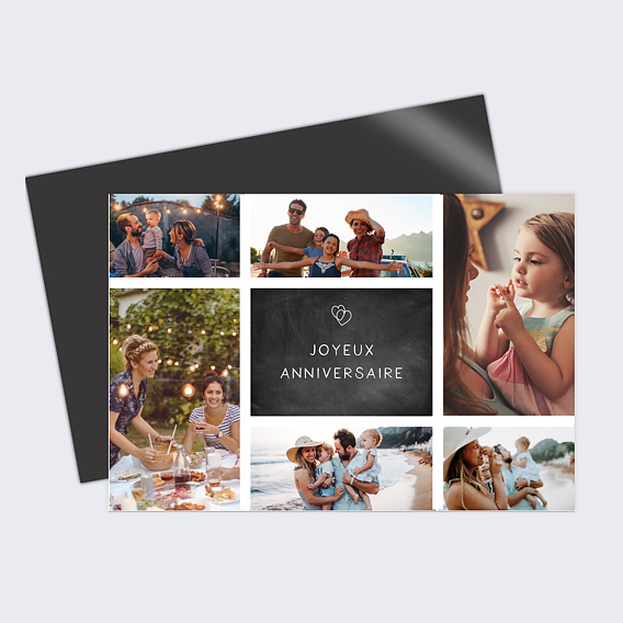 Carte anniversaire Cœurs Croisés